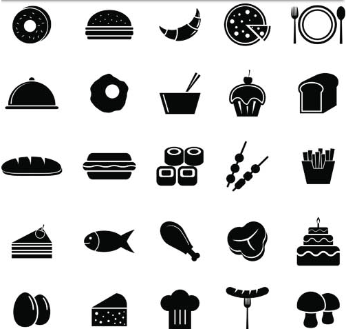 503x477 Silhouettes Fastfood Icons Vector Ai Format Free Vector Download