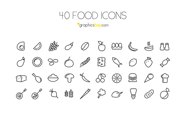600x453 40 Free Food Vector Icons On Behance