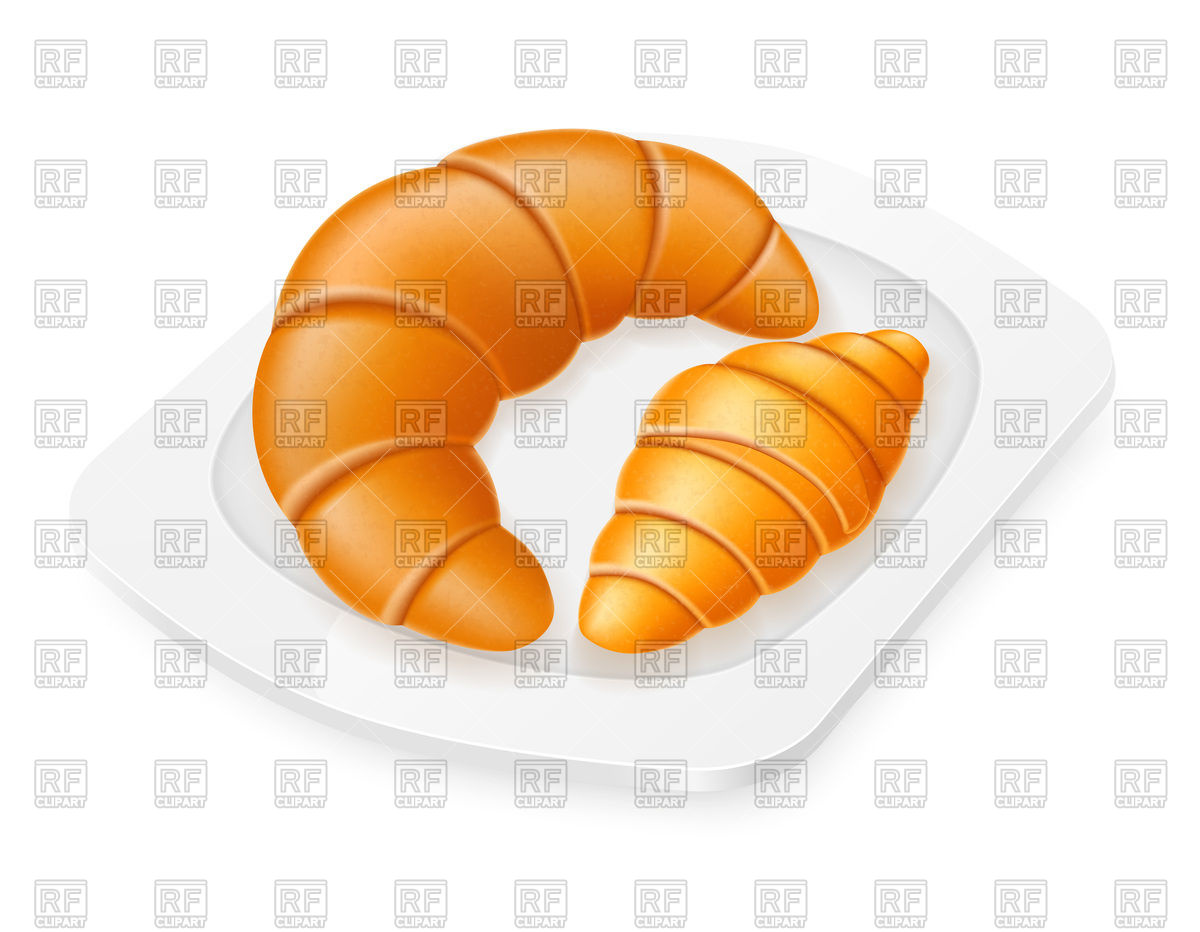 1200x932 Croissants On Plate Vector Image Vector Artwork Of Food And