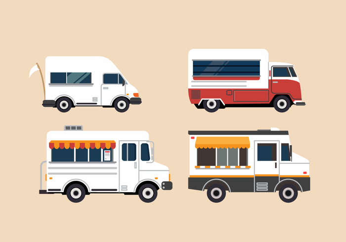 700x490 Free Vector Food Truck Illustration Set