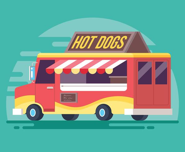 595x490 Food Truck Vector Illustration