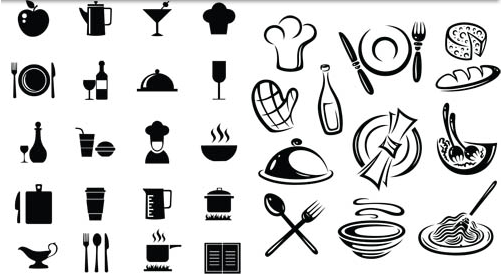 504x280 Food Black Icons Vector Ai Format Free Vector Download