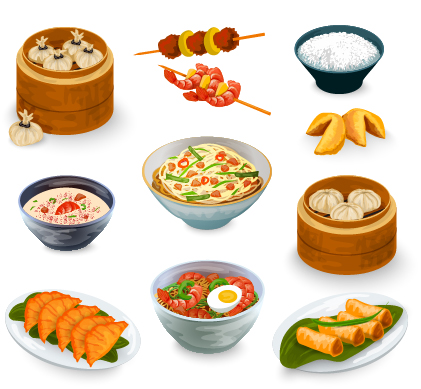 421x389 Chinese Food Vector Material Set 01 Free Vectors Ui Download