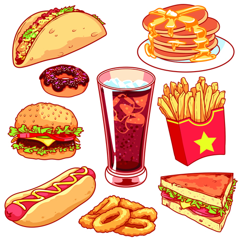 500x500 Different Fast Food Vector Design Free Download