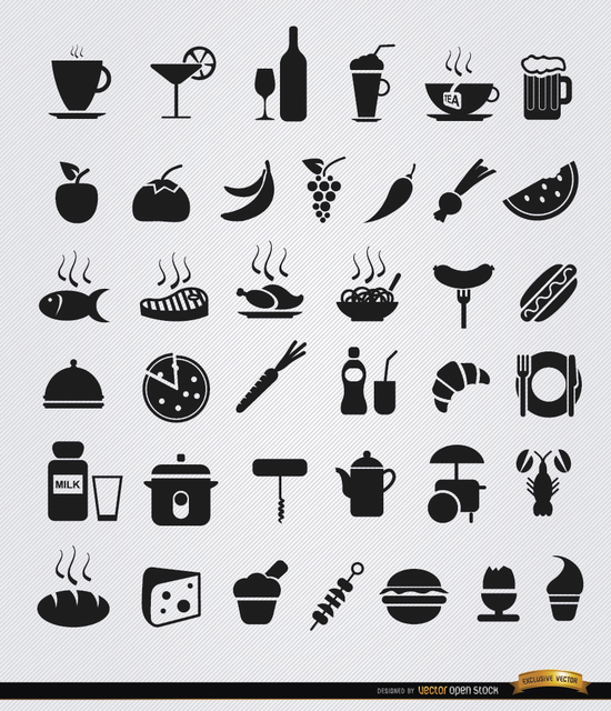 550x640 Icons Of Sketchy Food Free Vector 123freevectors
