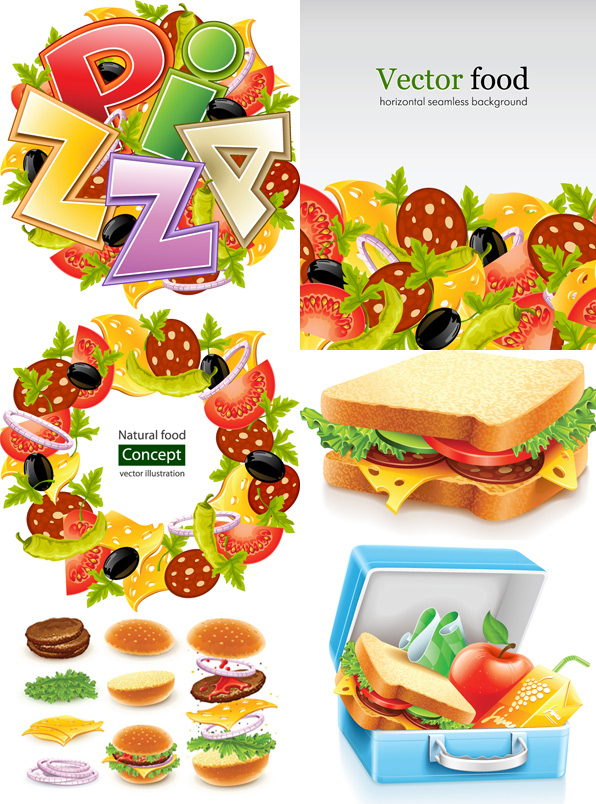 596x804 Fast Food Vector Free Download
