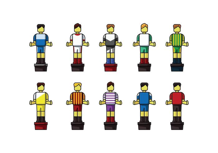 700x490 Free Table Football Player Set Vector