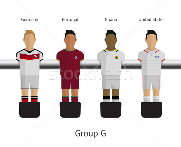 600x489 Table Football, Soccer Players. Group G