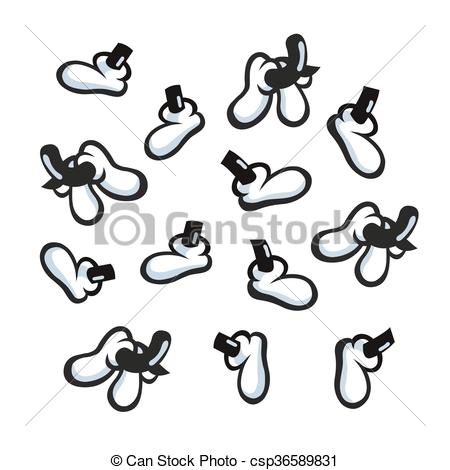 450x470 Vector Illustration Of Cartoon Foot.