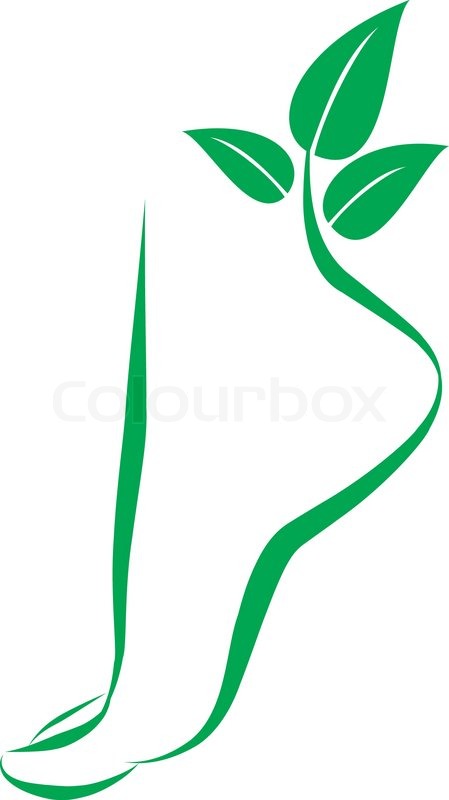 449x800 Abstract Foot Symbol. Vector Element For Design Stock Vector