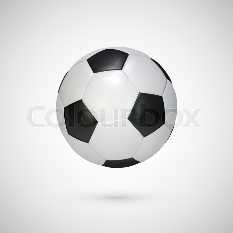 800x800 Realistic Soccer Ball. Black And White Classic Leather Football