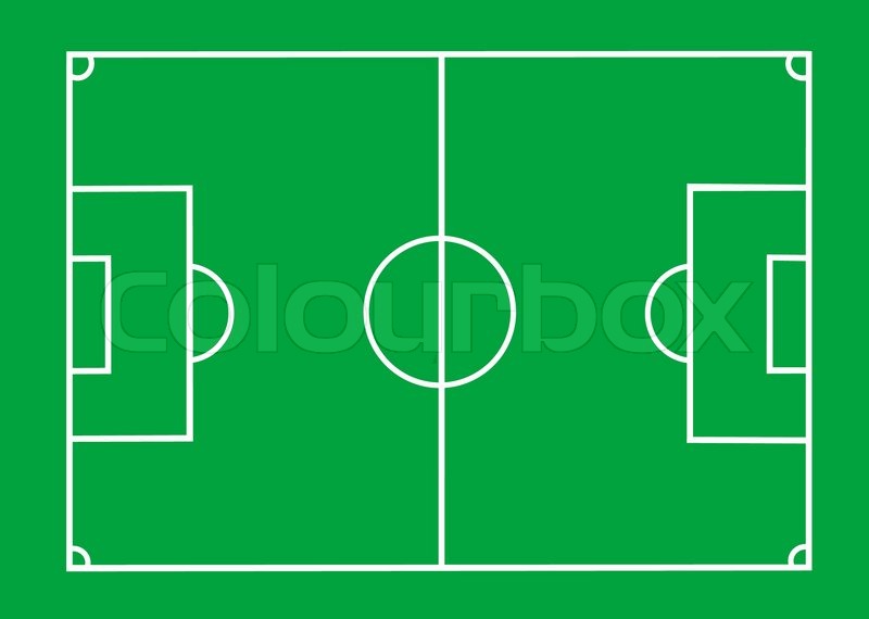 800x570 Vector Soccer Field With Lines On Green Stock Vector Colourbox