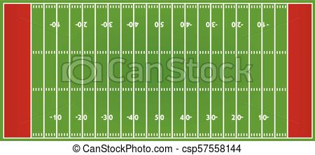 450x222 American Football Field. Vector Illustration.