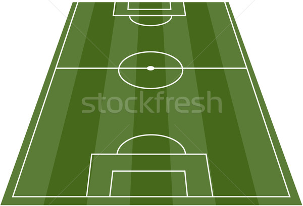 600x409 Football Soccer Field Pitch Vector Vector Illustration