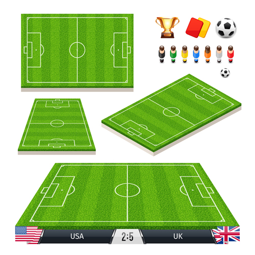 500x500 Green Football Field Vector Design 02 Free Download