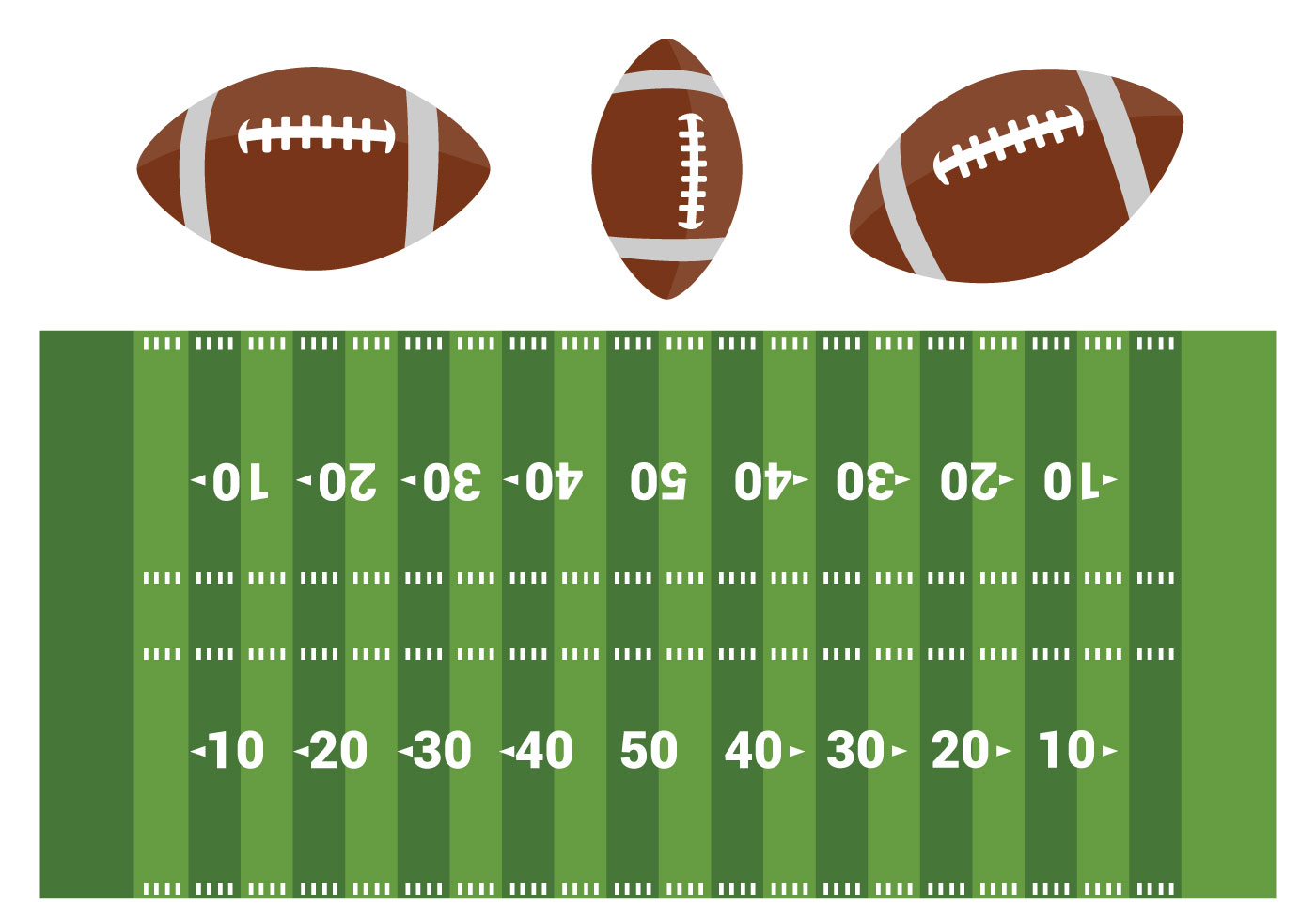 1400x980 American Football Field Free Vector Art