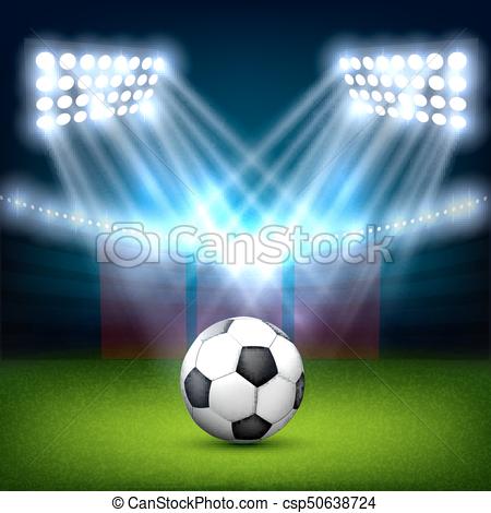 450x470 Soccer Ball On The Football Field.