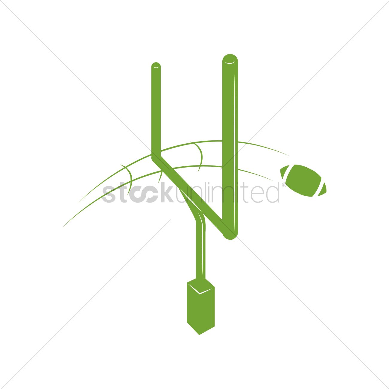 1300x1300 American Football Goal Post Vector Image