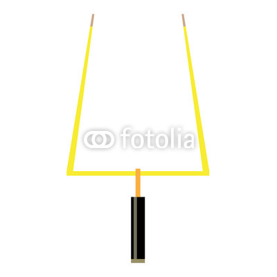 400x400 Isolated Football Goal Post On A White Background, Vector