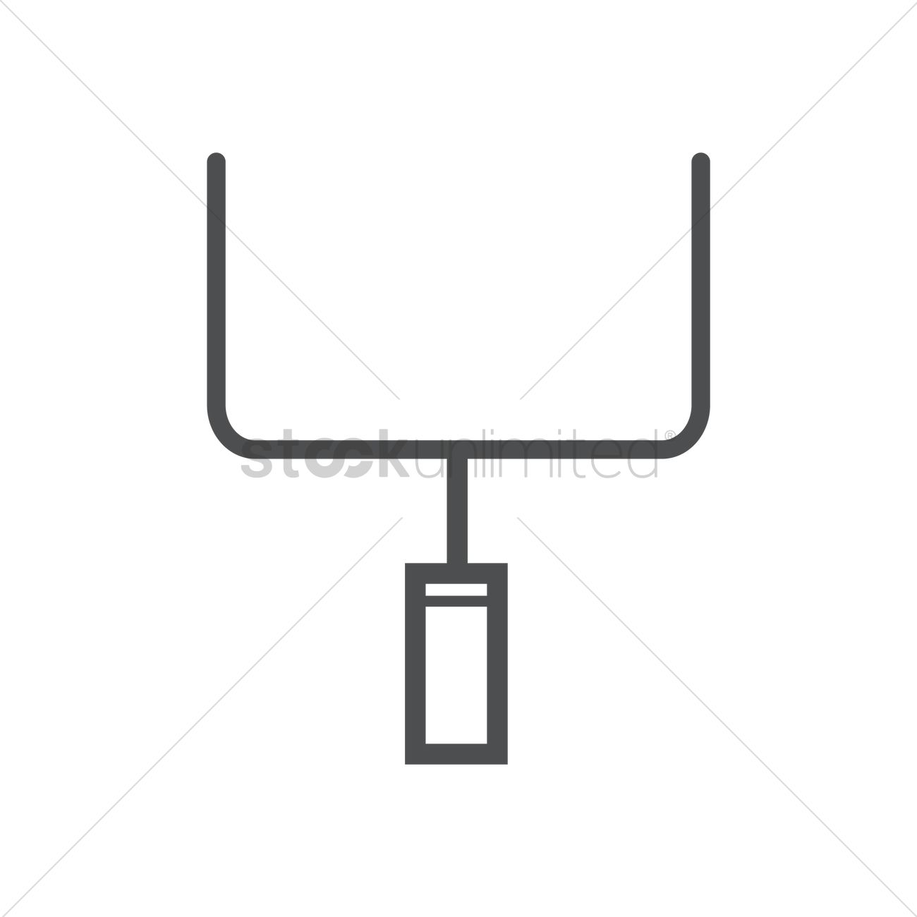 1300x1300 American Football Goal Post Vector Image