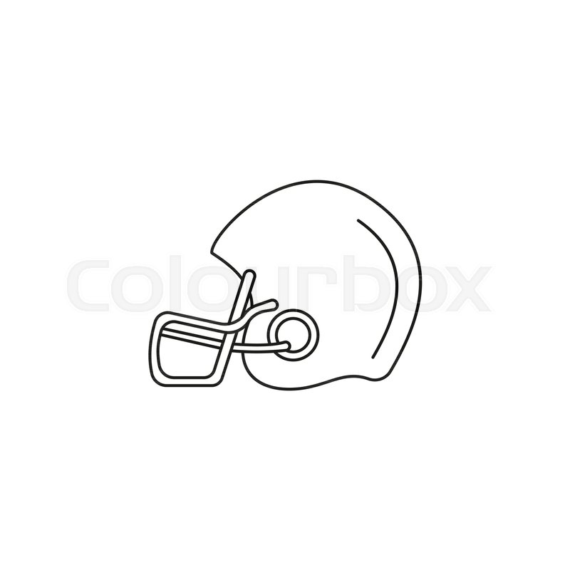 800x800 American Football Helmet Icon. Outline American Football Helmet