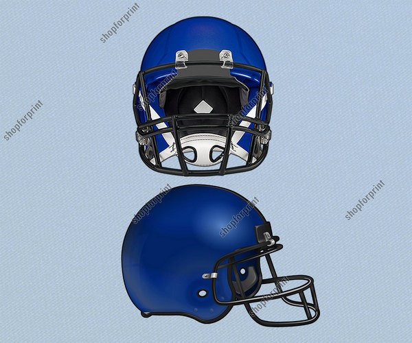 600x500 Football Helmet Vector