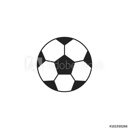 500x500 Football Ball Icon Vector Isolated