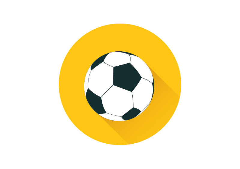 800x566 Football Flat Vector Icon