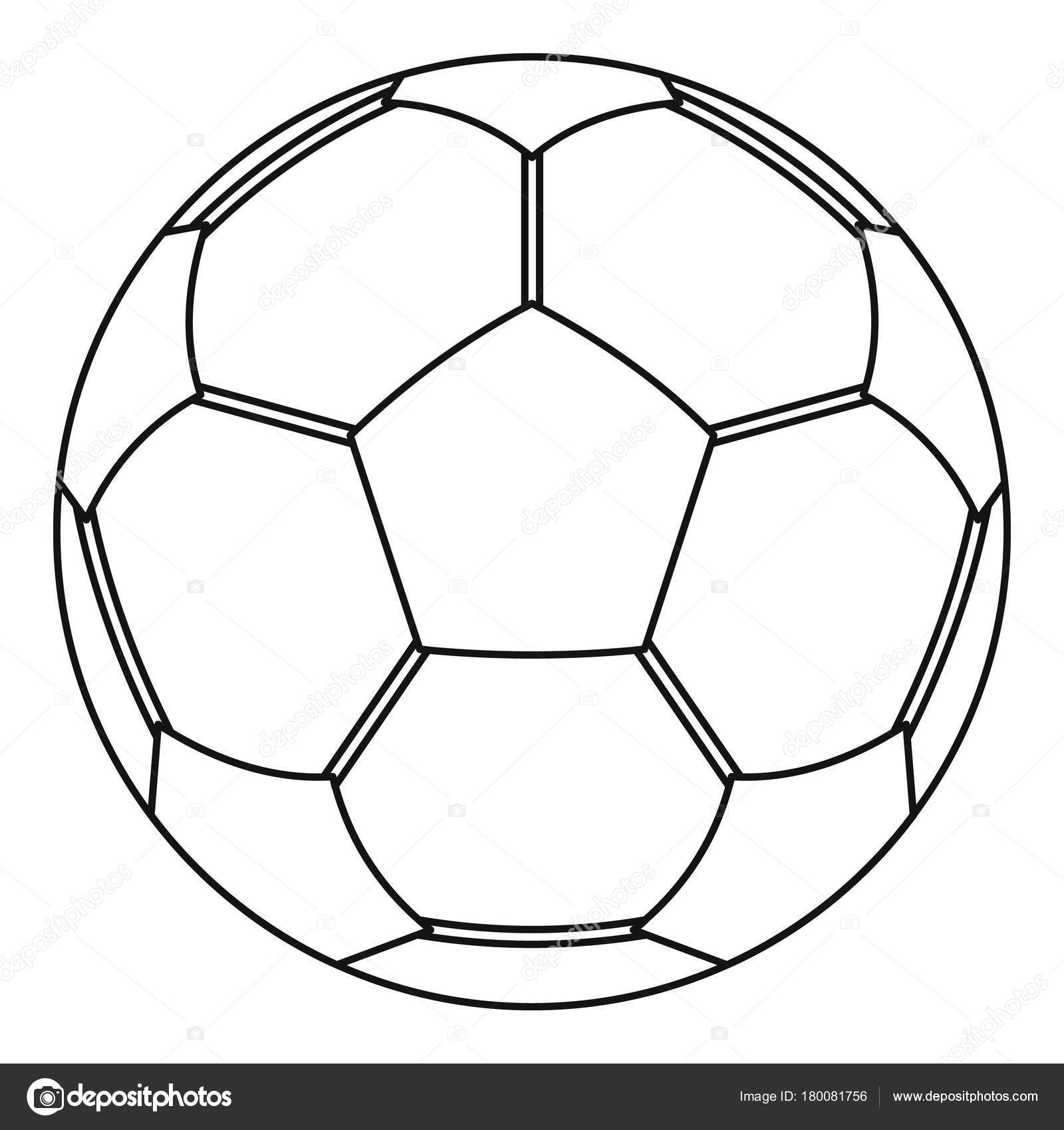 1600x1700 Breakthrough Outline Of Football Ball Icon Style Stock Vector