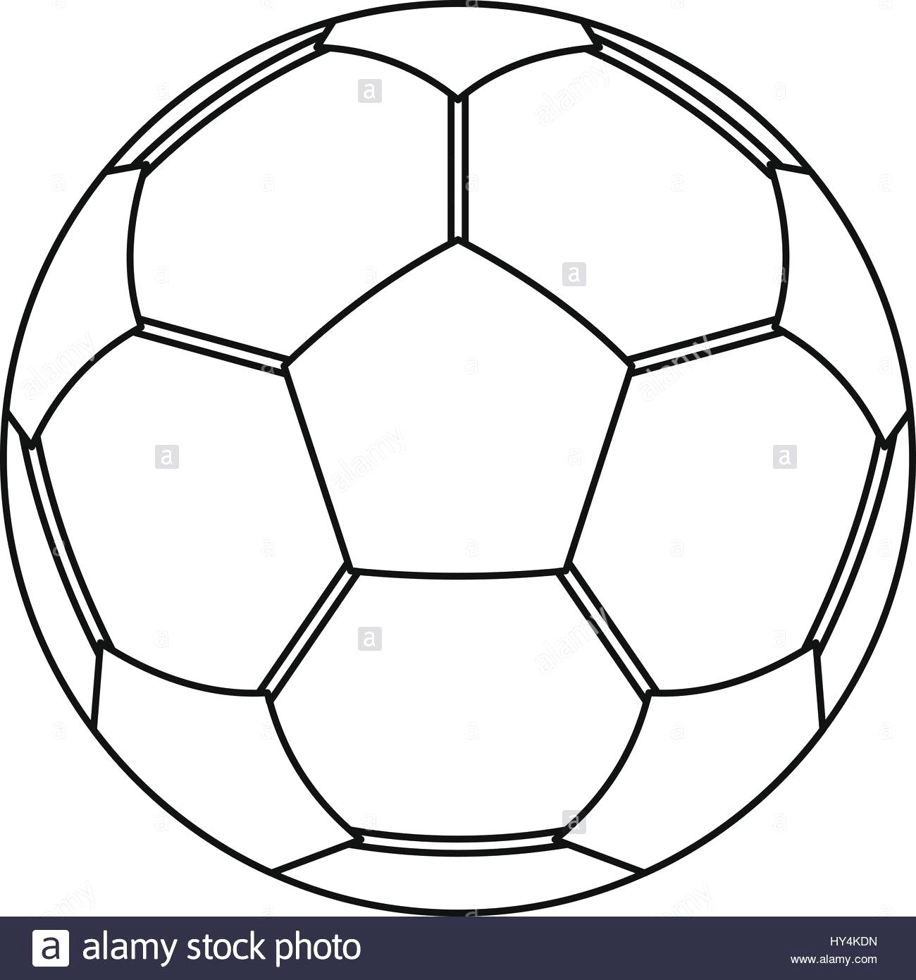 1300x1390 Football Ball Icon Outline Style Stock Vector Art Illustration