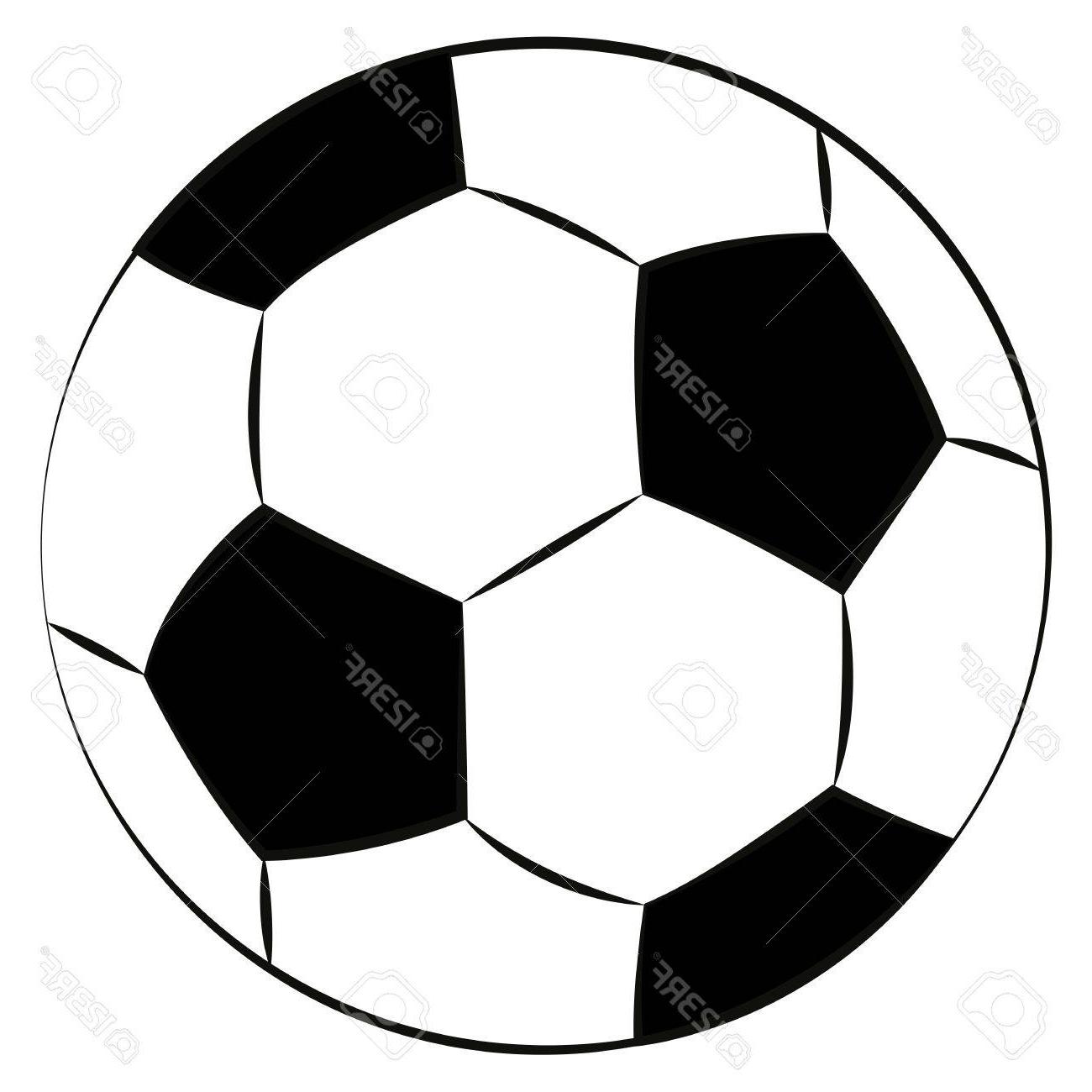 1300x1300 Unique Black Outline Vector Football On White Background Pictures