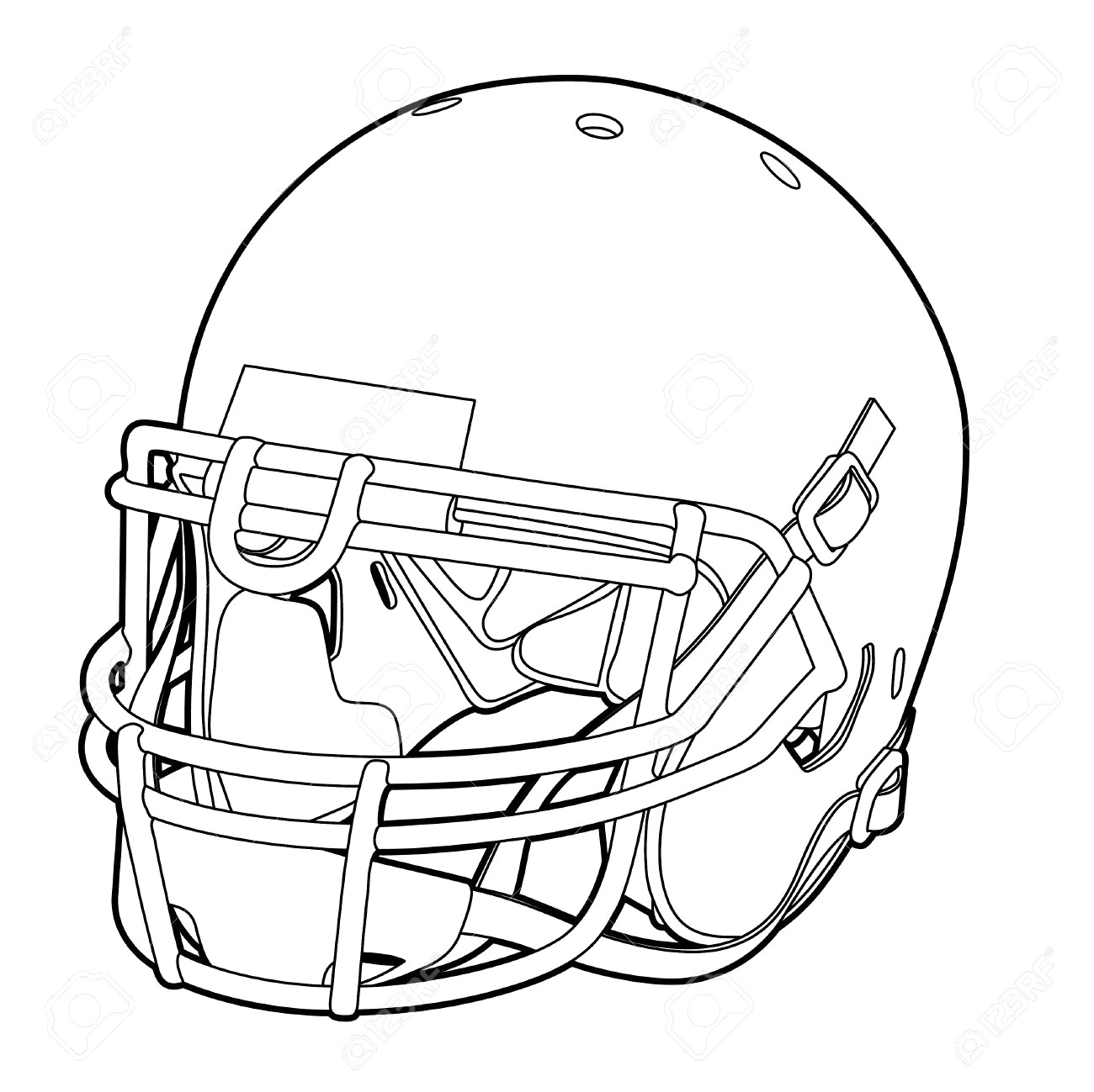1300x1299 9718109 American Football Helmet Outline Vector Illustration 15