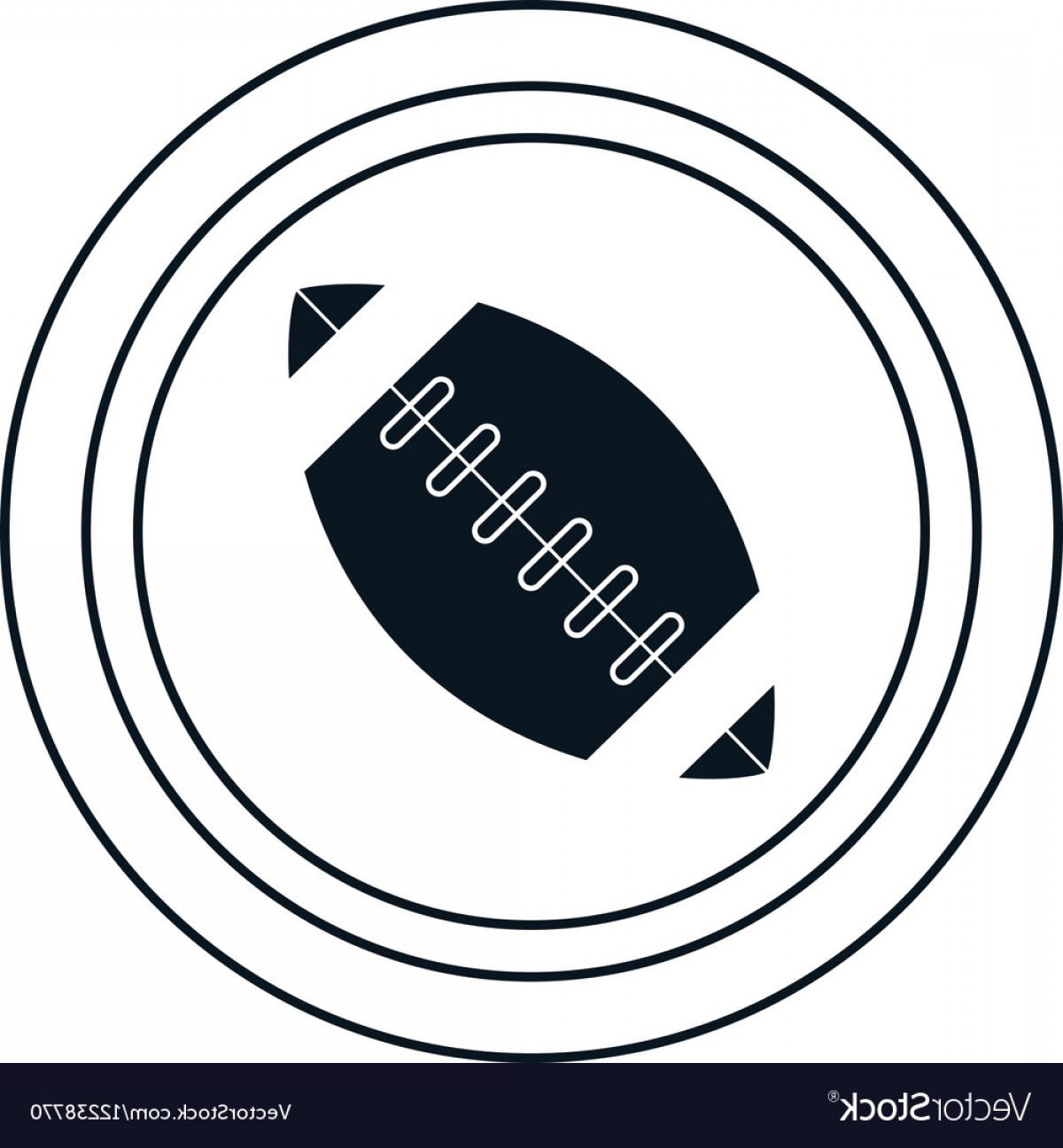 1200x1296 American Football Ball Sport Emblem Outline Vector Geekchicpro