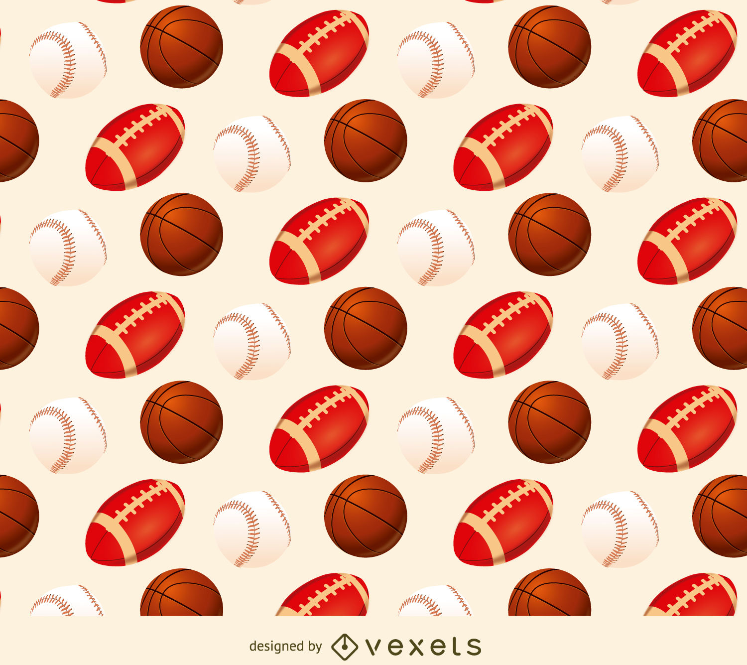 1500x1335 Baseball Basketball And Football Pattern