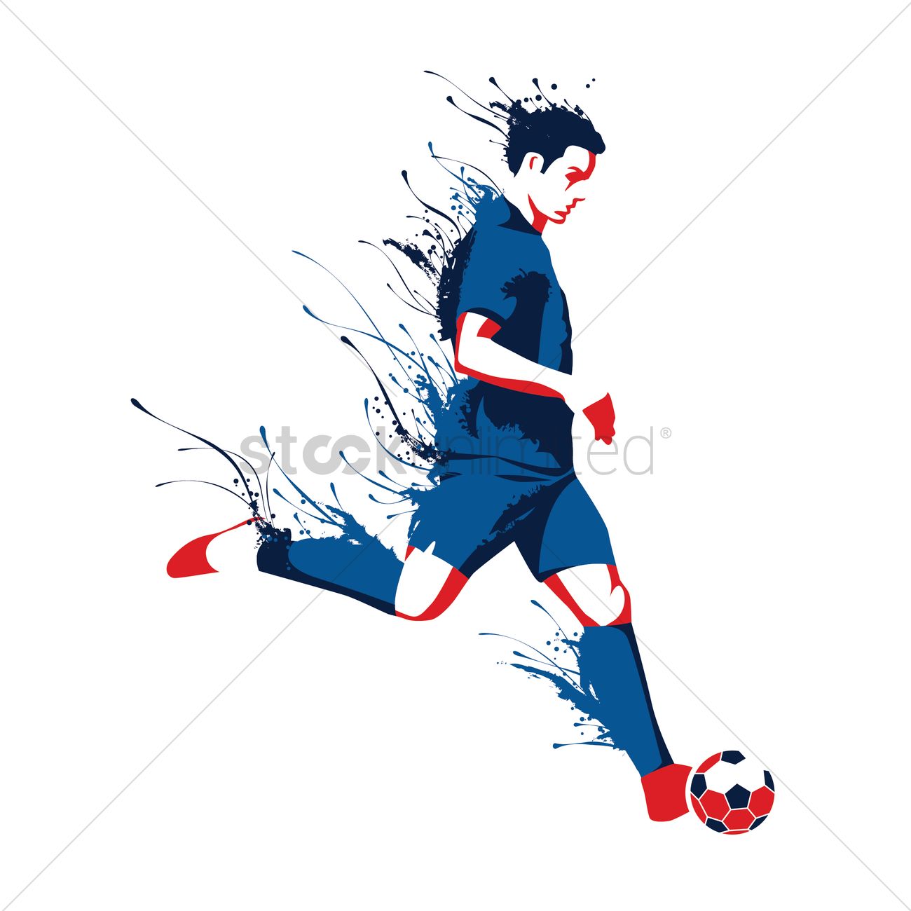 1300x1300 Soccer Player Vector Image