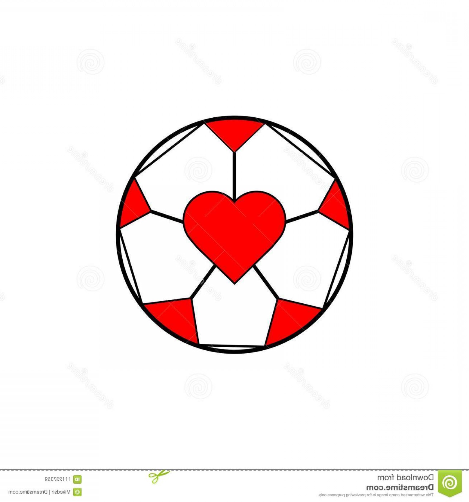 1560x1668 Soccer Ball Red Heart White Background Football Red Heart Icon