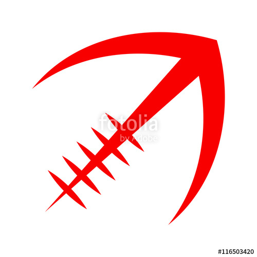 500x500 Stylized American Football Logo Vector Icon Stock Image And