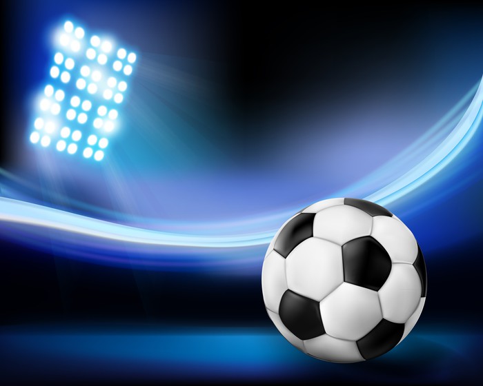 700x560 Football On The Stadium. Vector Illustration. Wall Mural Pixers