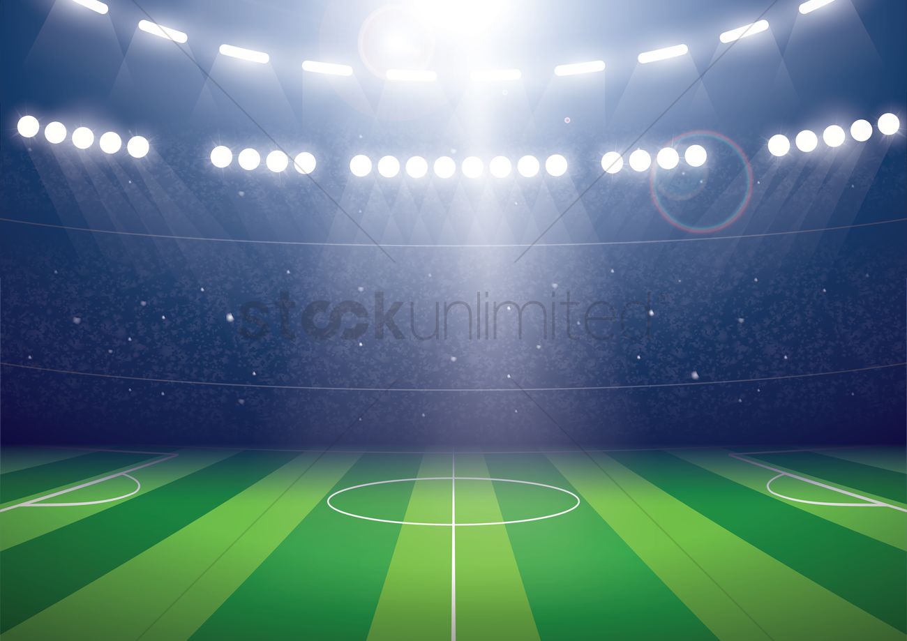 1300x919 Football Stadium Vector Image