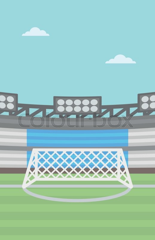 518x800 Background Of Football Stadium Vector Flat Design Illustration