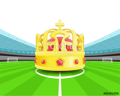 500x400 Champion Crown In The Midfield Of Football Stadium Vector Stock