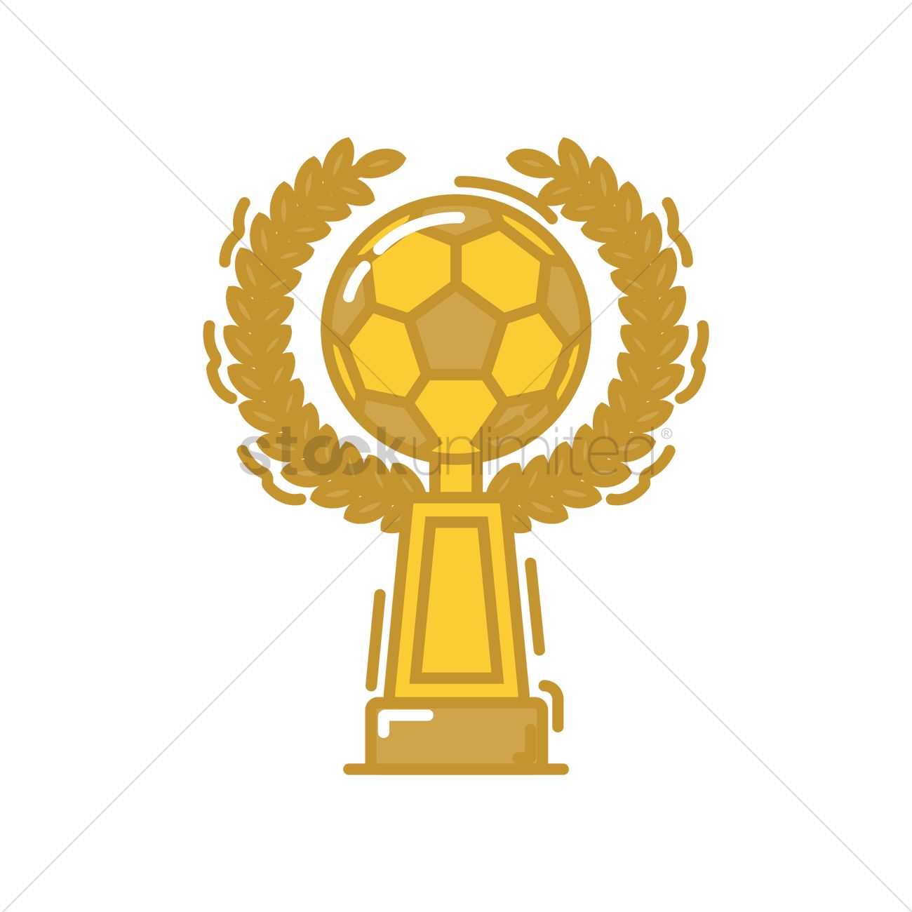 1300x1300 Football Trophy Vector Image