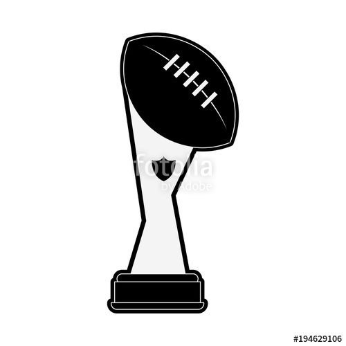 500x500 Football Trophy Cup Vector Illustration Graphic Design Stock