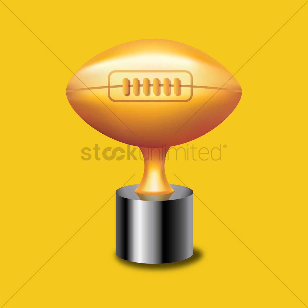 1300x1300 American Football Trophy Vector Image