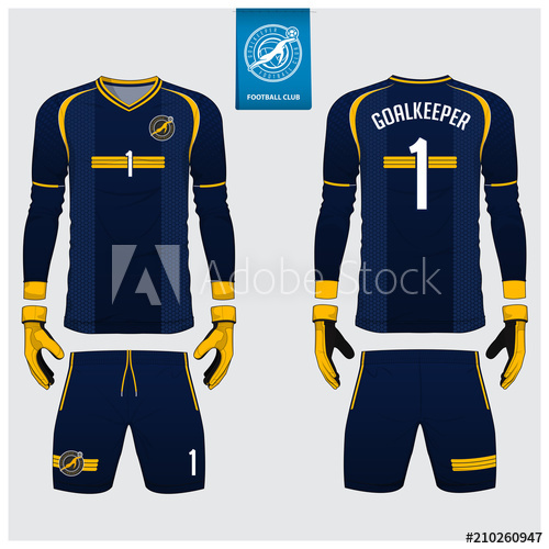 500x500 Blue Goalkeeper Jersey Or Soccer Kit, Long Sleeve Jersey