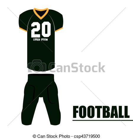 450x470 Isolated Football Uniform On A White Background, Vector Illustration.