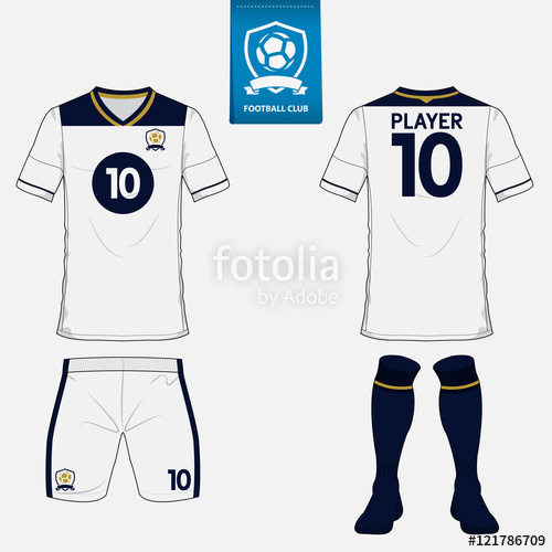 500x500 Set Of Soccer Kit Or Football Jersey Template For Football Club