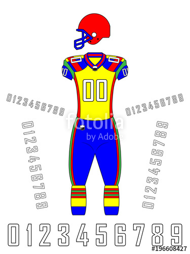 375x500 American Football Uniforms Template Stock Image And Royalty Free