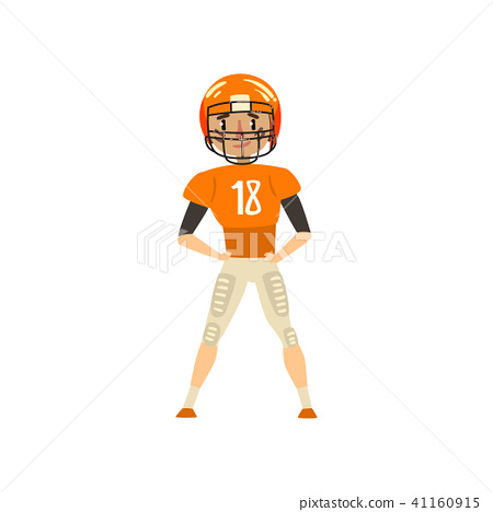 450x468 American Football Player Wearing Uniform Vector Illustration On A
