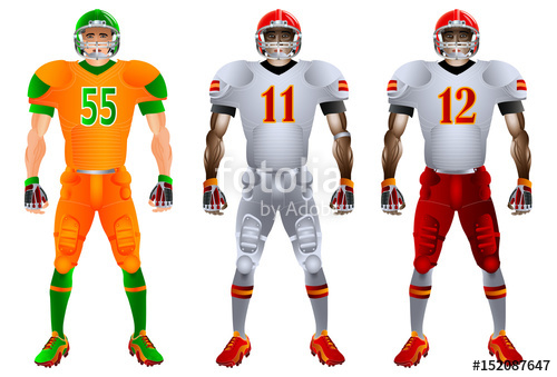500x339 American Football Players Uniform, Vector Stock Image And Royalty